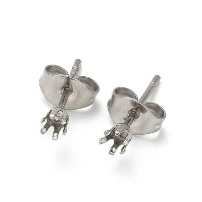 316 Surgical Stainless Steel Stud Earring Findings
