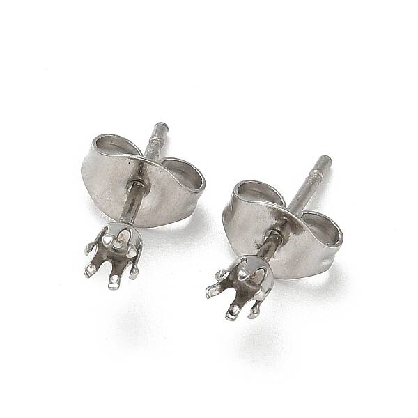 316 Surgical Stainless Steel Stud Earring Findings