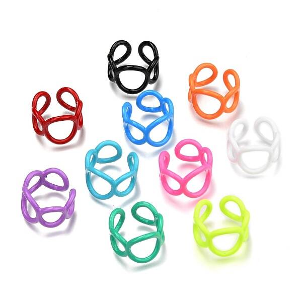 Spray Painted Brass Cuff Rings