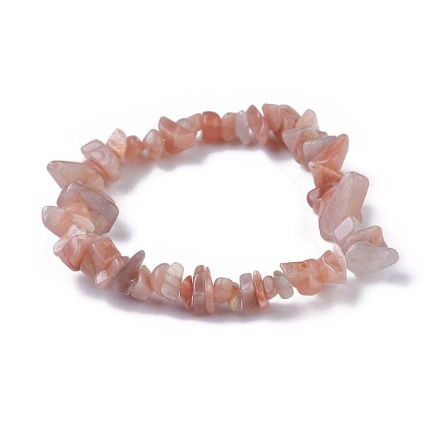 Natural Sunstone Beads Stretch Bracelets
