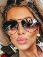 Unisex Simple Style Plain Color Glasses, Women Trendy Casual Aviator Glasses for Everyday Use, Fashion Accessories for Outdoo...