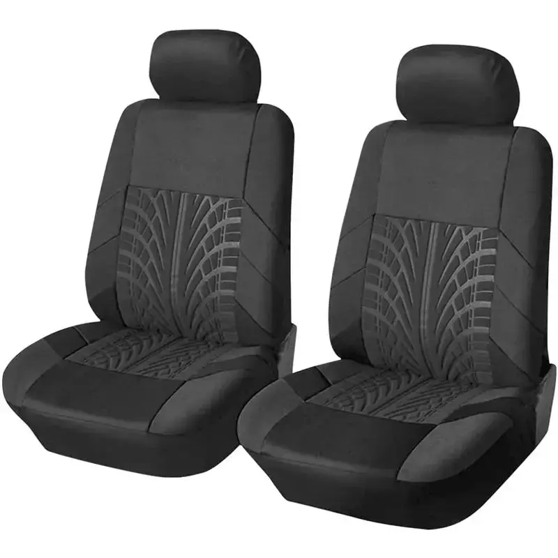 2 Set Two-tone Car Seat Covers for 2 Front Seats, Creative Design Car Seat Cover, Car Seat Protector, Car Decoration Accessor...