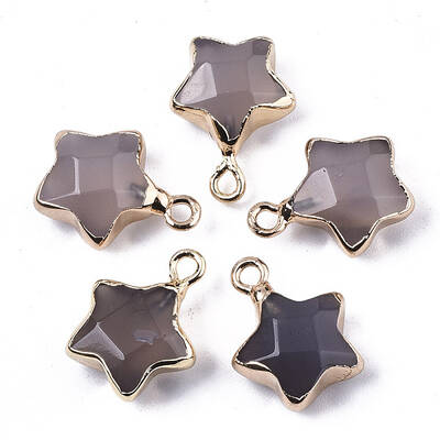 Natural Grey Agate Pendants