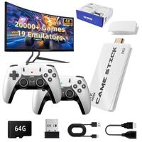 M15 Upgraded Retro Game Console Stick,with 20000+Games,Plug and Play Video Games,4K HDMI Output,Dual Wireless Controllers,Bui...