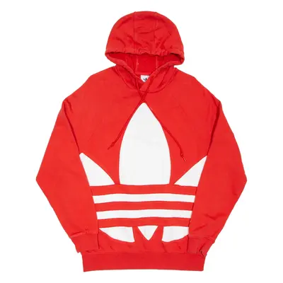 ADIDAS Mens Red Hoodie M