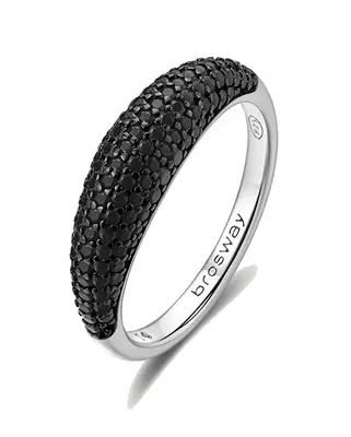 Brosway Original Mystery Black Fancy Silver Ring FMB125 - Circuit: 56 mm