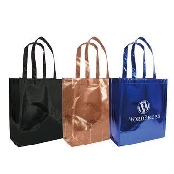 100 Custom Metallic Tote - Non-Woven & Durable