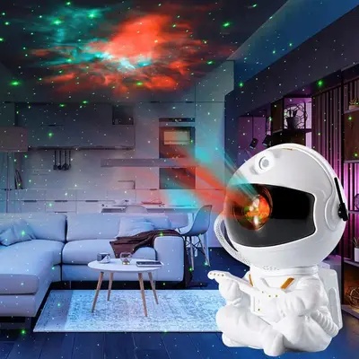 Projector Night Light, Astronaut Shape Design Starry Sky Projector Lamp with Remote Control, USB Plug-in Decorative Light for...