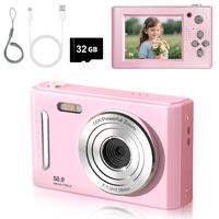 2.4 Inch Screen Digital Camera, 50MP 1080P Digital Video Camera with 32GB SD Card, Anti-shake Camera with Music Player for Bi...