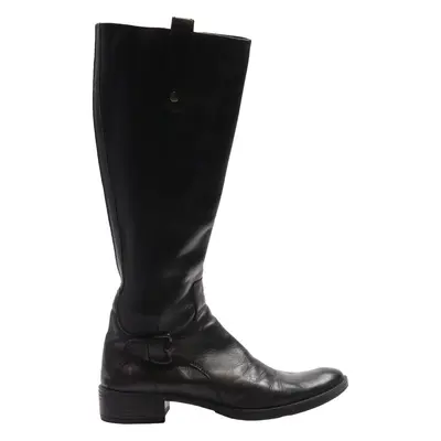 GEOX High Boots Black Leather Womens UK 6