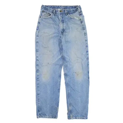 CARHARTT Blanket Lined Workwear Jeans Blue Denim Relaxed Straight Mens W30 L34
