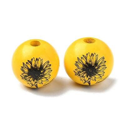 Wood Large Hole European Beads