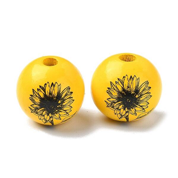 Wood Large Hole European Beads