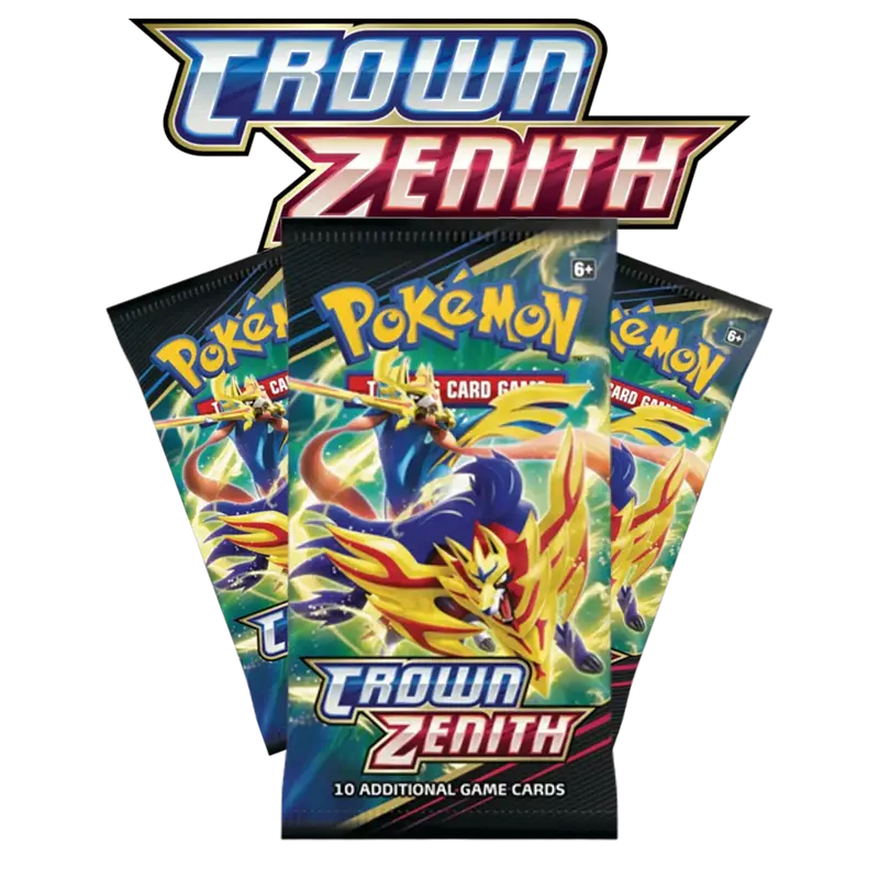Crown Zenith Packs - 10 Cards Pack with Various Designs - New in Stock for Collectors and Players! pokemon crown
