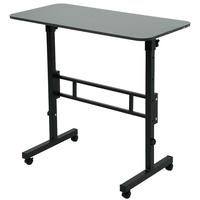 Standing Desk Adjustable Height, Mobile Stand Up Desk with laptop with Lockable Wheels, Computer Workstations, Lift Desk Stur...