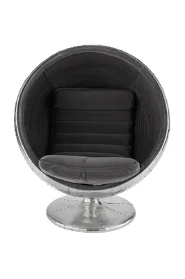 Gray Retro Moleskin Upholstery Chair | Andrew Martin Pod Spitfire