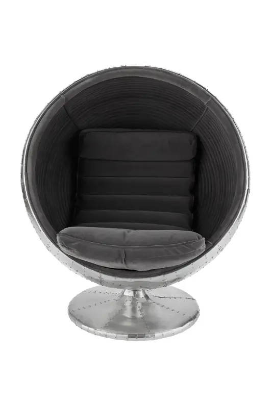 Gray Retro Moleskin Upholstery Chair | Andrew Martin Pod Spitfire