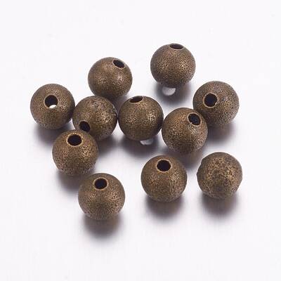 Brass Textured Beads