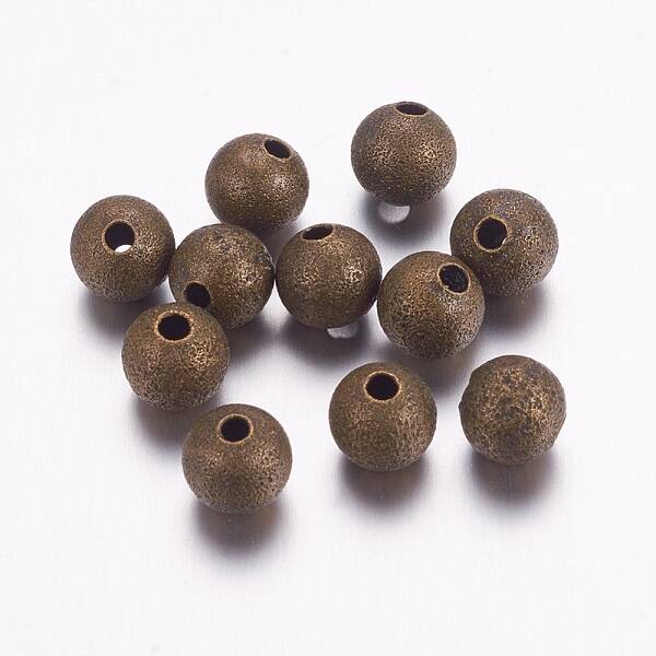 Brass Textured Beads