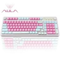 AULA S99 Gaming Keyboard, Tri-mode (Bluetooth-compatible/2.4G/USB-C) Keyboard with Media Knob, Custom RGB Keyboard for MAC/X...