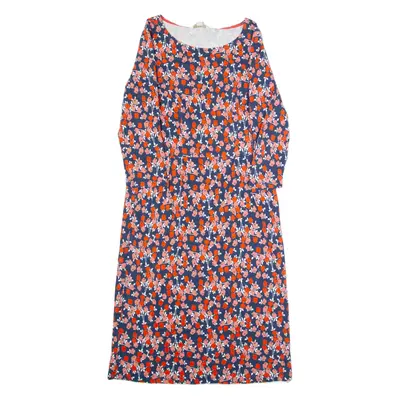 BODEN Womens A-Line Dress Red Floral Long Sleeve Midi M