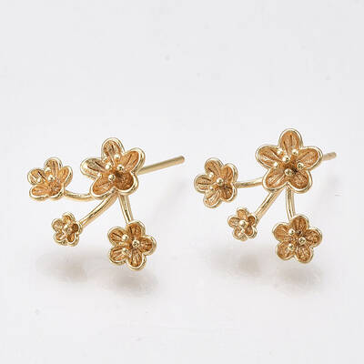 Brass Stud Earring Findings