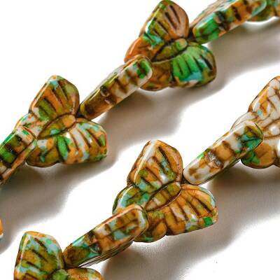 Spray Painted Synthetic Turquoise Beads Strands