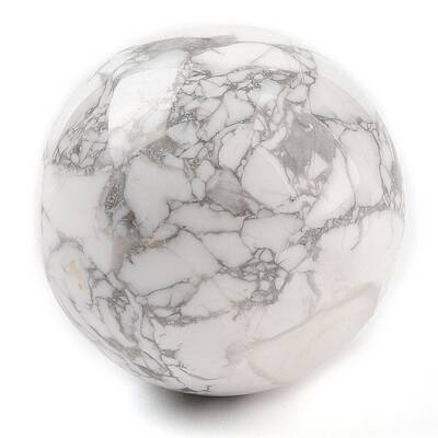 Natural Howlite Sphere Beads