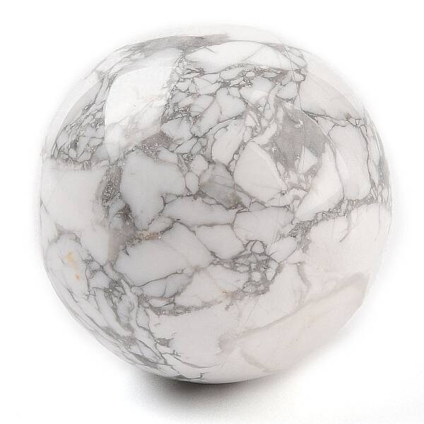 Natural Howlite Sphere Beads