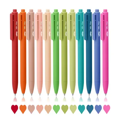 Mr. Pen Cute Retractable Gel Pens 12 Pack Colored Ink Fine Point 0.7mm Vibrant Colors for Doodling & Writing Instruments, Bac...