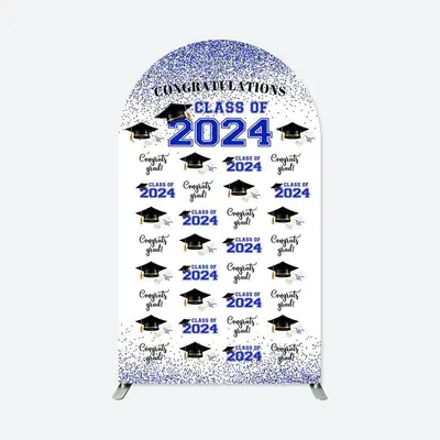 Aperturee Bachelor Cap Step And Repeat Graduation Arch Backdrop | Circle Arch Backdrop Diy | Diy Round Arch Backdrop | Chiara...