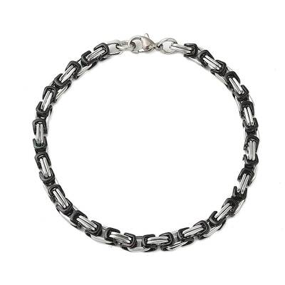 304 Stainless Steel Byzantine Chain Bracelets for Men