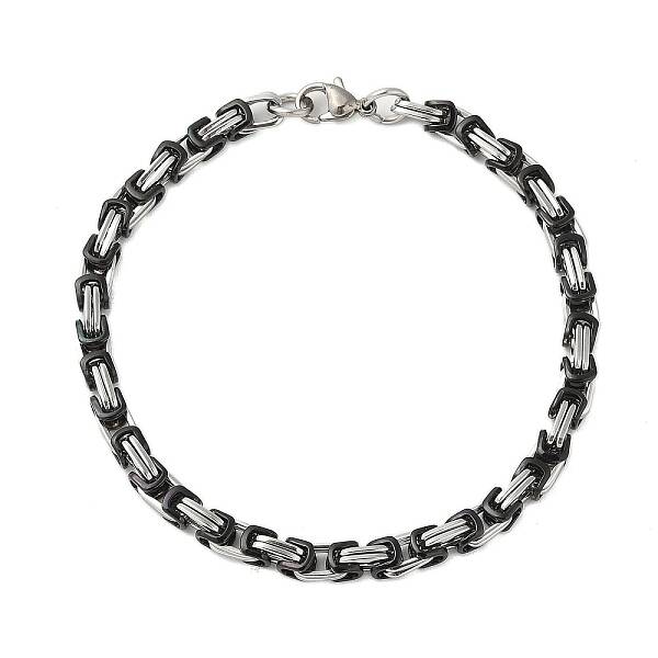 304 Stainless Steel Byzantine Chain Bracelets for Men