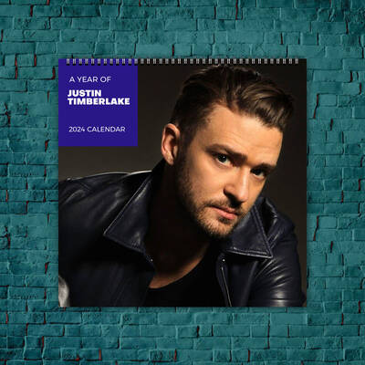 Justin Timberlake Calendar 2024, Celebrity Calendar, Justin Timberlake 2024 Wall Calendar
