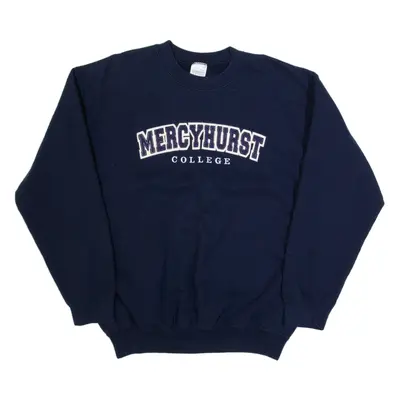 GILDAN Mercuhurst College Mens Sweatshirt Blue USA M