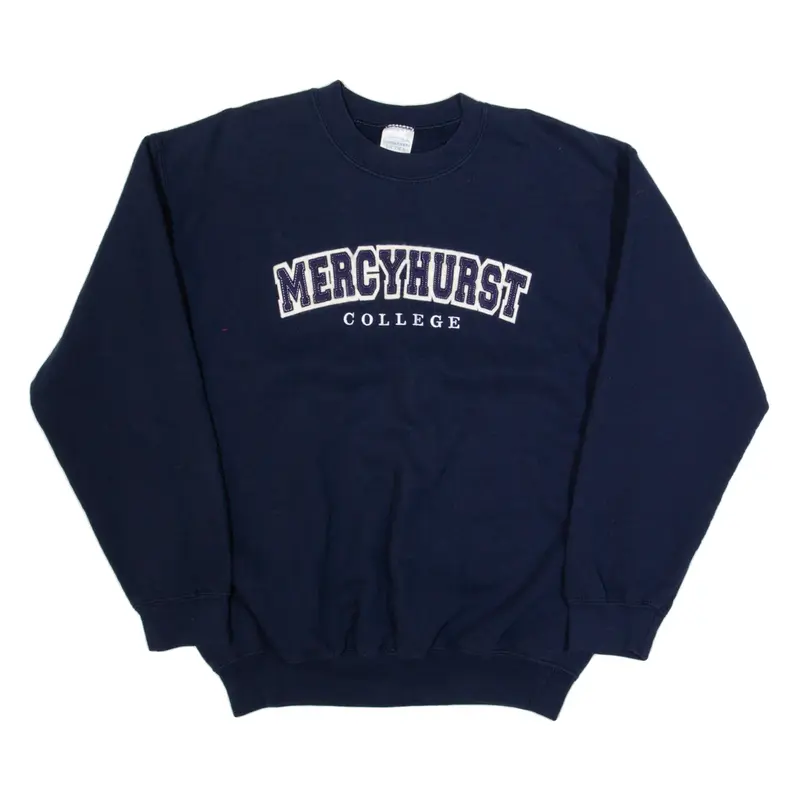 GILDAN Mercuhurst College Mens Sweatshirt Blue USA M