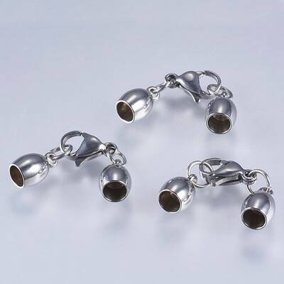 Tarnish Resistant 201 Stainless Steel Cord Ends