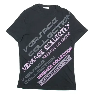 VERSACE Womens T-Shirt Black S