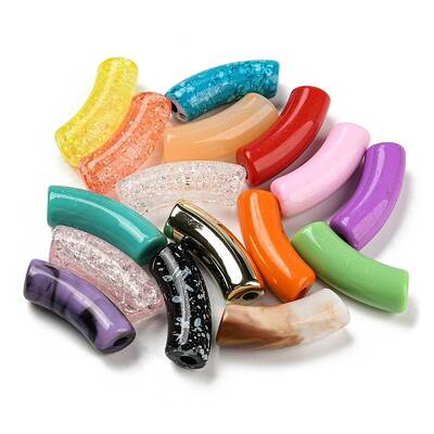 Acrylic Curved Tube Beads