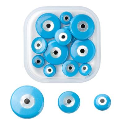 12Pcs 3 Style Synthetic Turquoise Beads