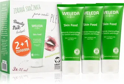Weleda Skin Food Universal Herbal Nourishing Cream for Very Dry Skin 3×75 ml