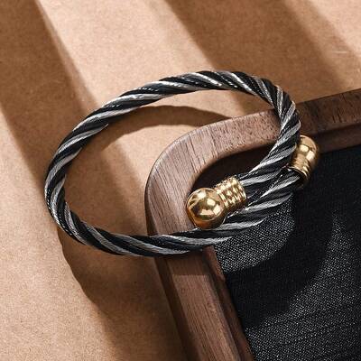 304 Stainless Steel Torque Bangles for Women