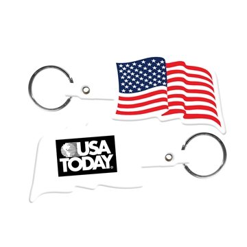 250 Customized U.S. Flag Flexible Key Tag