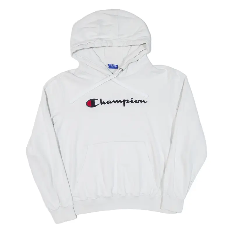CHAMPION Mens White Hoodie M