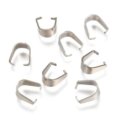 Tarnish Resistant 304 Stainless Steel Snap On Bails