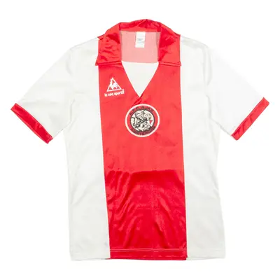 LE COQ SPORTIF Afc Ajax Amsterdam Mens Football Shirt Jersey Red Collared S