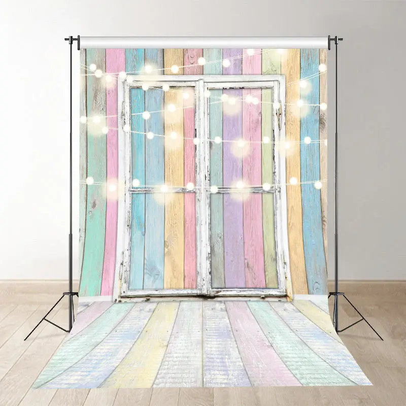 Glitter Rainbow Color Door And Wall Photo Backdrop - Aperturee