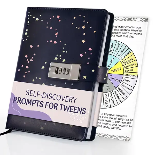 Hideaways Essentials “My Feelings Are Valid” Locking Prompt Journal Diary-Empower Emotional Growth & Self-Awareness-Reduc...