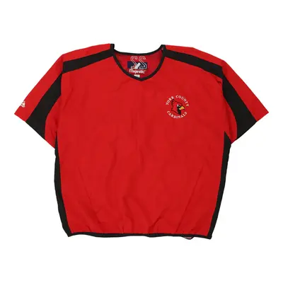 York County Cardinals Majestic Jacket - Large Red Polyester