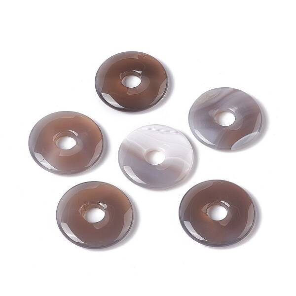 Natural Grey Agate Pendants